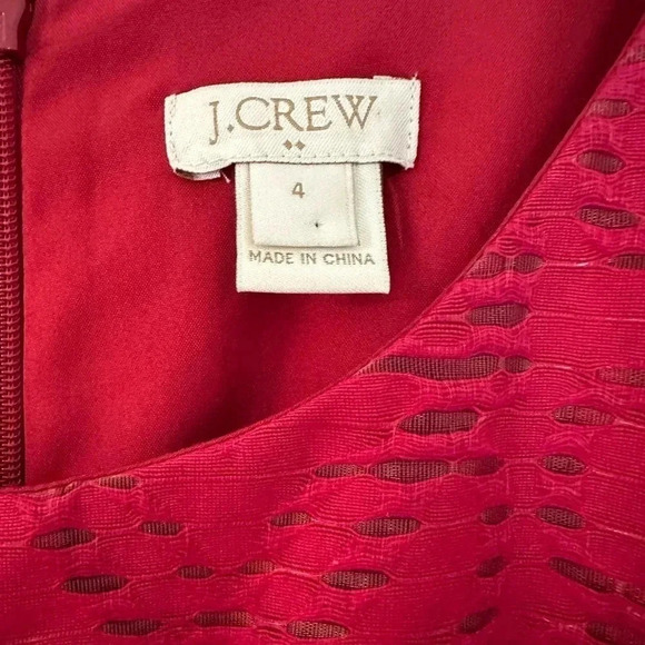 J.Crew Dress Women's 4 Red Burgundy Wine Knee Length Sleeveless  (d)4 - Picture 4 of 9